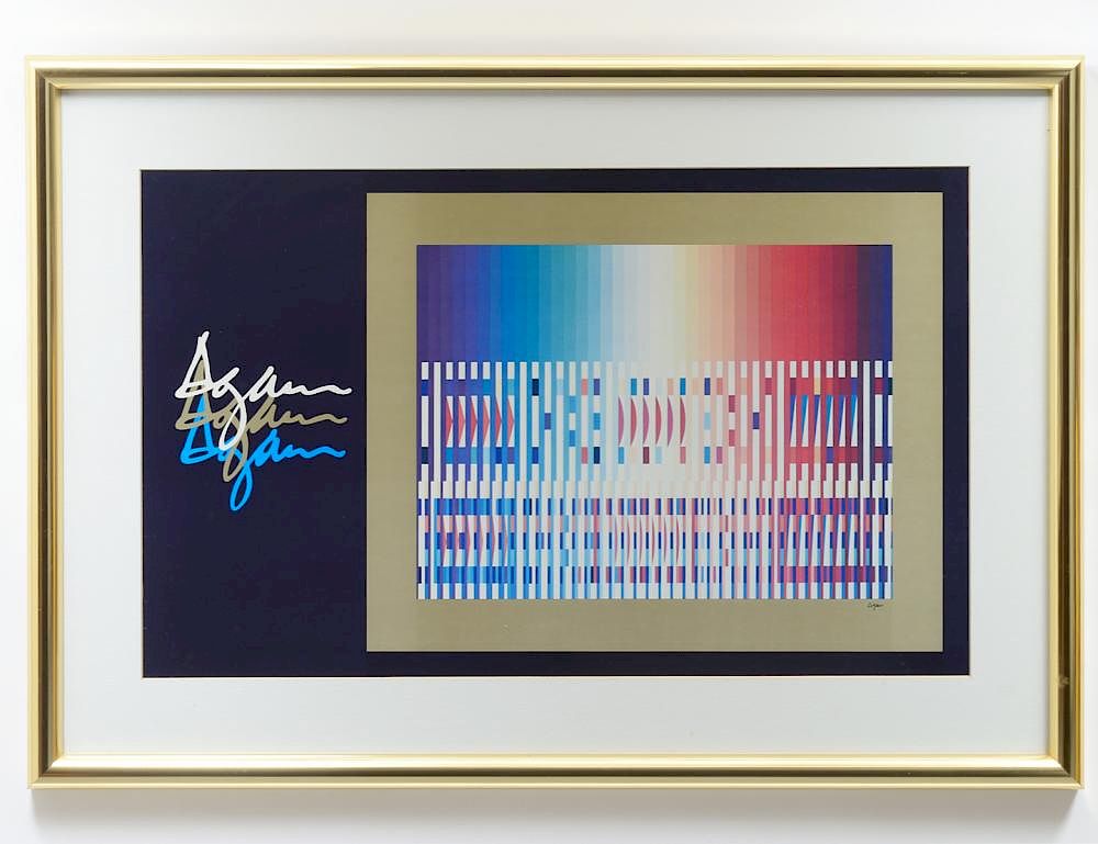 Appraisal: YAACOV AGAM Israeli Born Untitled Signed l r Color Print