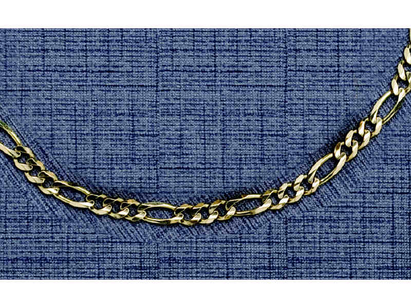 Appraisal: GOLD CHAIN k yellow gold Figero link chain Length inches