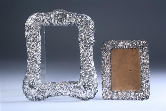 Appraisal: TWO AMERICAN STERLING SILVER REPOUSS FRAMES late th - early