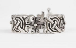 Appraisal: A silver sectional bracelet Gerardo Lopez Stamped for Gerardo Lopez