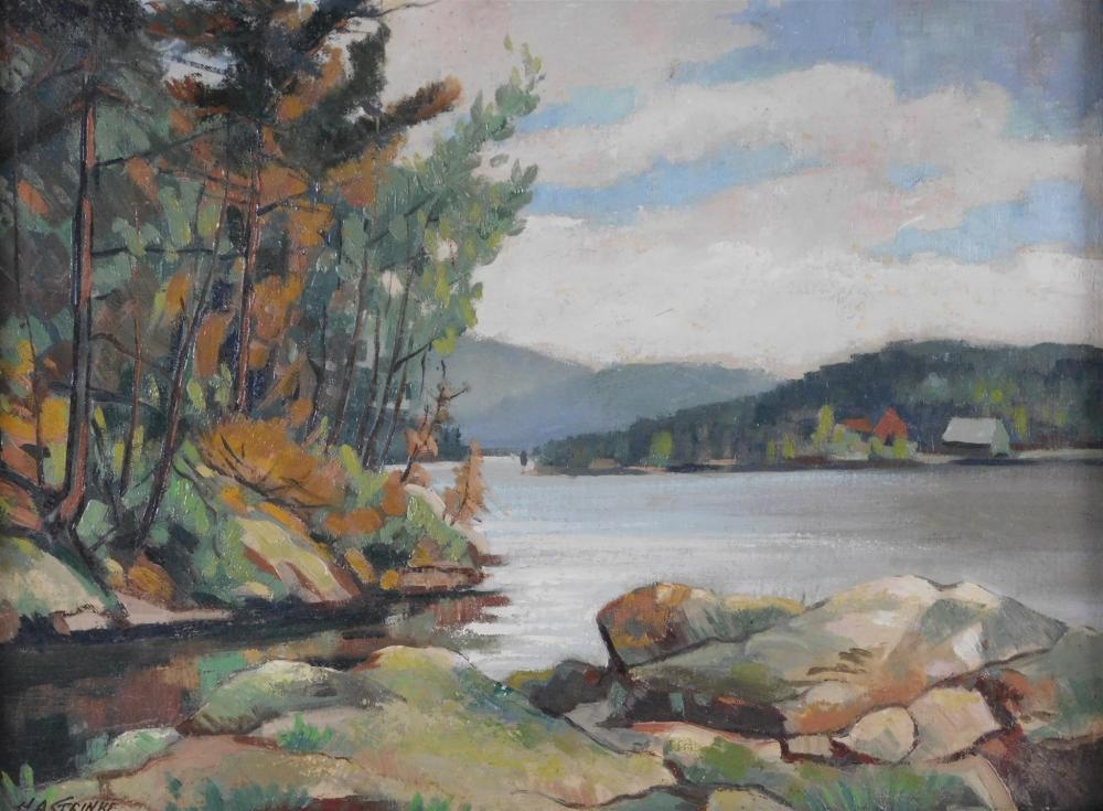 Appraisal: Herbert A Steinke American - Whitefish Lake oil on canvas