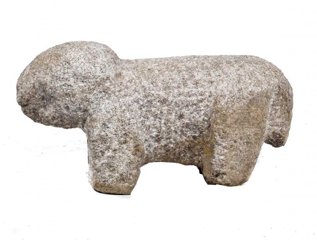 Appraisal: A CHINESE CARVED GRANITE MODEL OF A DOG POSSIBLY ANCIENT