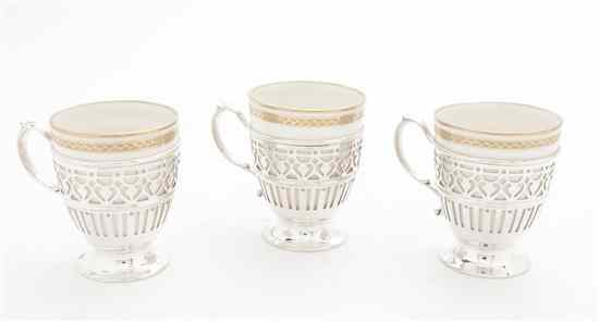 Appraisal: A Set of Twelve American Sterling Silver Demitasse Cups Tiffany