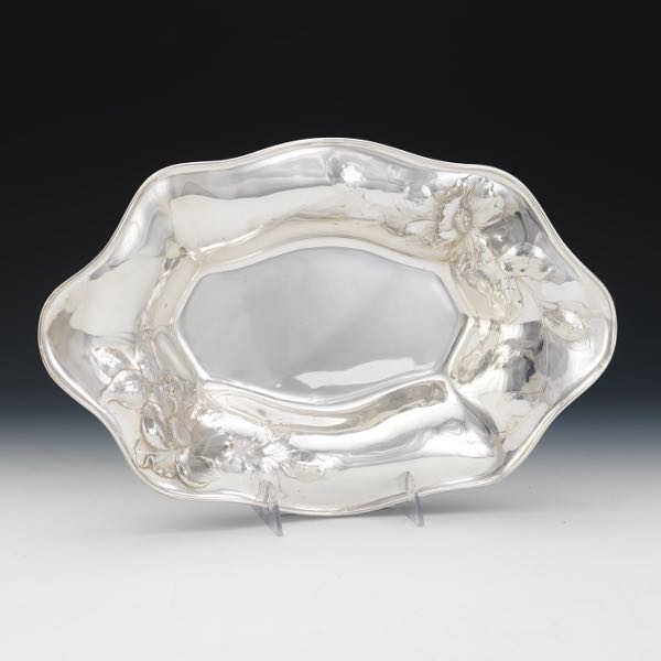 Appraisal: ART NOUVEAU INTERNATIONAL STERLING POPPIES CENTREPIECE BOWL x x Ovoid