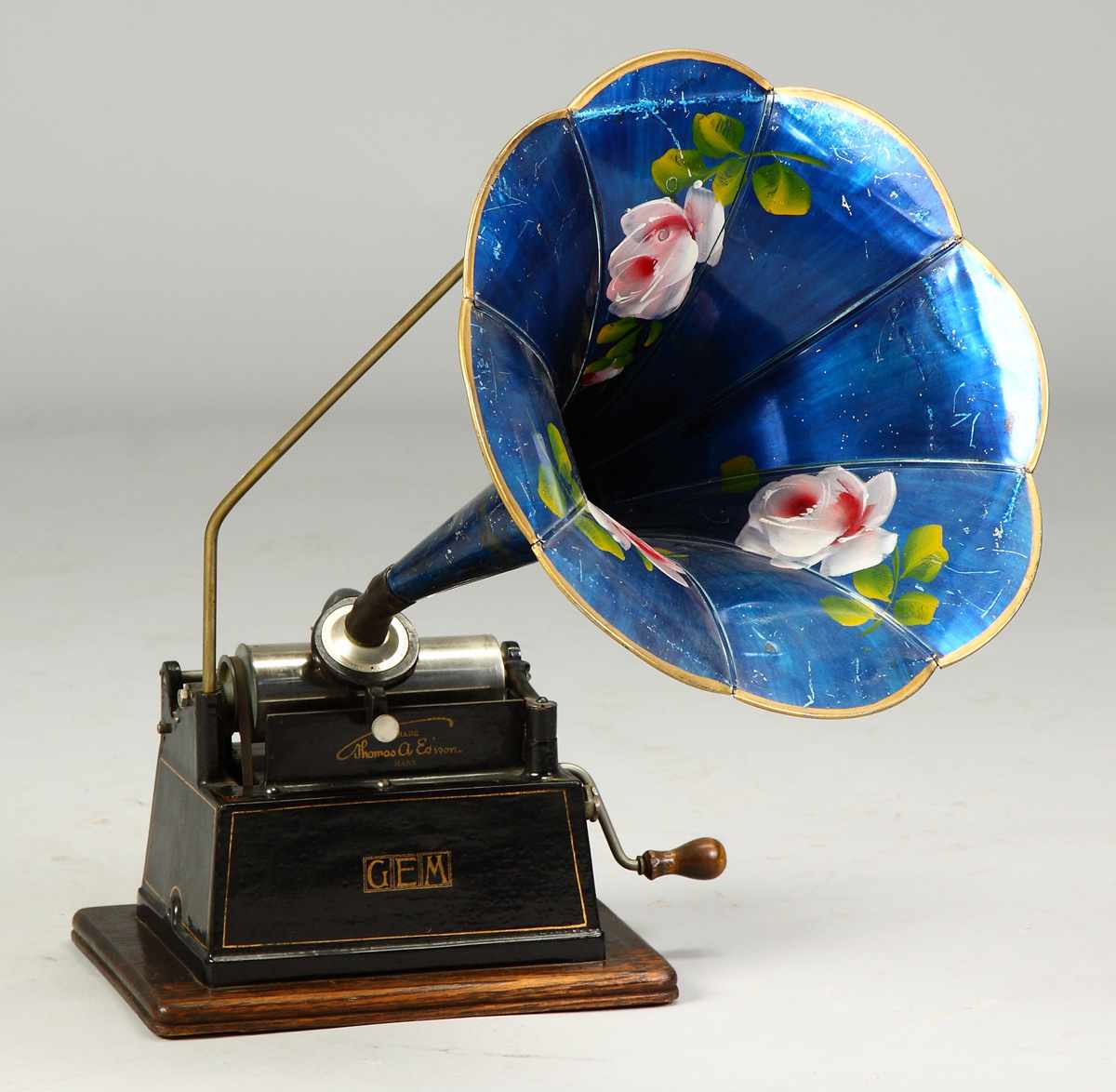 Appraisal: Edison Gem Model B Very rare miniature flower horn with