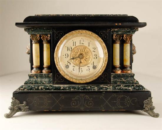 Appraisal: Seth Thomas Mantel Clock wooden case adamantine finish day time