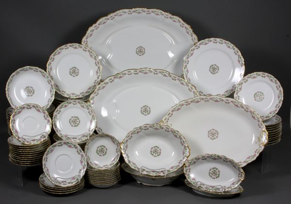 Appraisal: Partial service for twelve of Limoges china imported by Charles