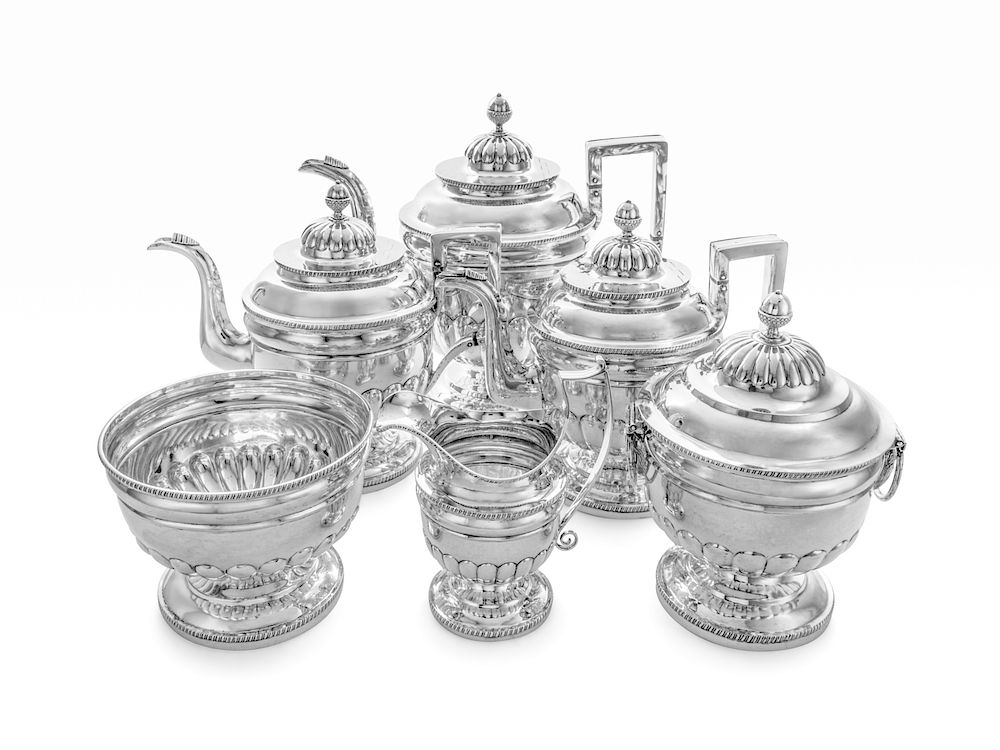 Appraisal: An American Silver Six-Piece Tea and Coffee Service An American