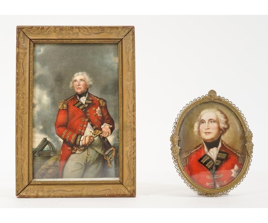 Appraisal: Miniature oval portrait of George Augustus Elliott Lord Heathfield or