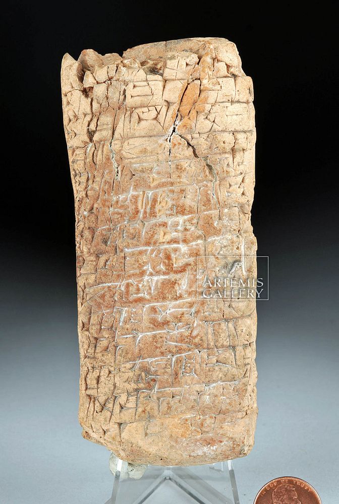 Appraisal: Old Babylonian Clay Cuneiform Letter from Atanah-ili Ancient Near East