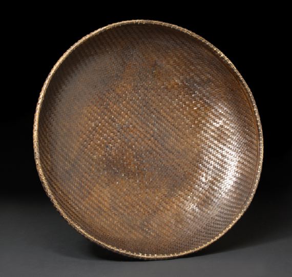 Appraisal: Large and Finely Woven Chinese Basket first half th century