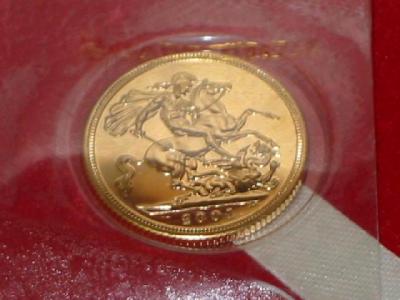 Appraisal: A GOLD PROOF SOVEREIGN dated in case