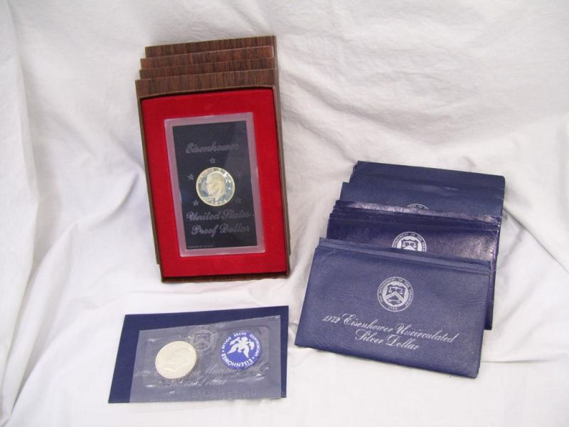 Appraisal: Eisenhower Dollars Includes - Silver Dollars - Silver Dollars -