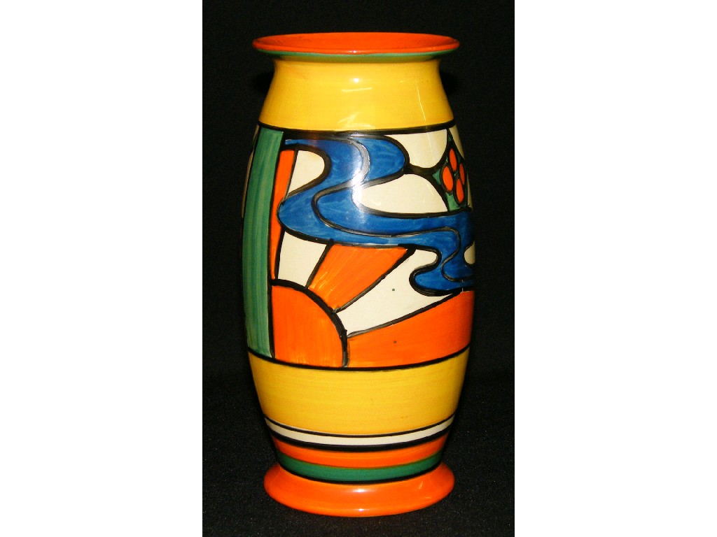 Appraisal: Impressive Clarice Cliff 'Blue Sunrise' Fantasque vase shape high