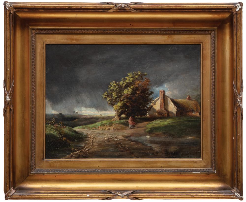 Appraisal: David Cox the Elder British - Storm in Wales oil