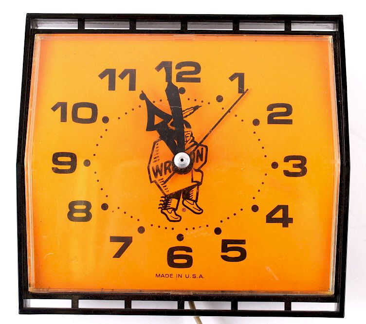 Appraisal: Mid th Century Native American Wall Clock For your consideration