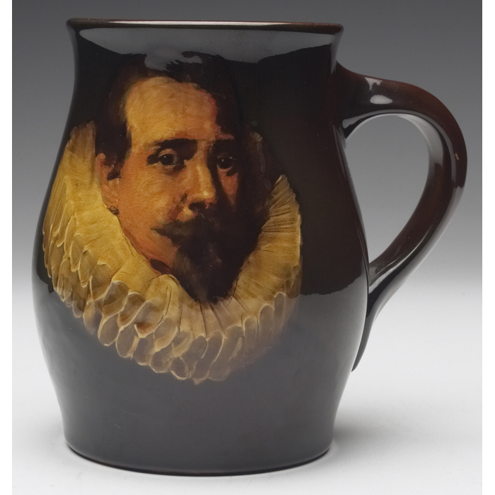 Appraisal: Rookwood handled vessel Standard glaze with a well executed portrait