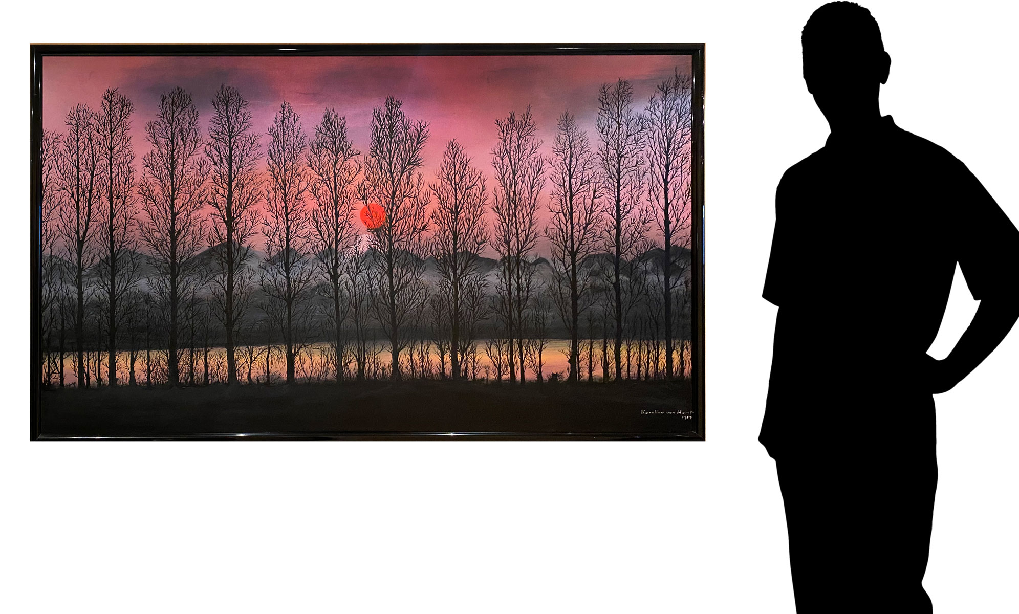 Appraisal: VON HORST Karolina American ST Century Red Sun at Dusk