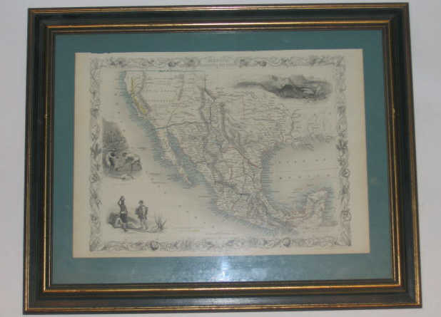 Appraisal: MEXICO CALIFORNIA AND TEXAS Mexico California and Texas engraved map