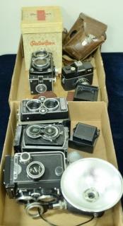 Appraisal: Two box lots Camera lot to include Rolleiflex SL with