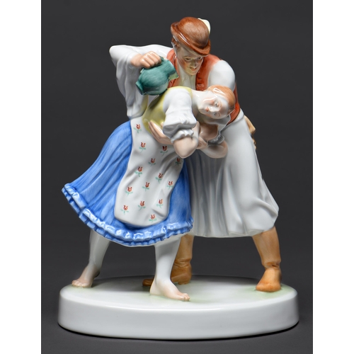 Appraisal: A Herend group of a couple on oval base cm