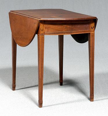 Appraisal: Charleston Federal Pembroke table inlaid mahogany with figured mahogany top