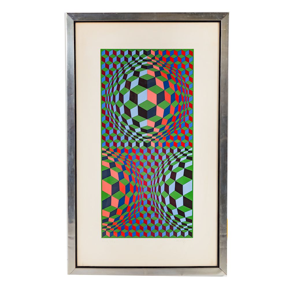 Appraisal: Victor Vasarely Nadir serigraph Hungarian - ed signed in pencil