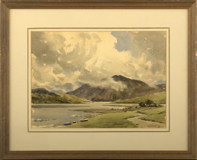 Appraisal: John Christopher Temple Willis British - Landscape with Bridge and