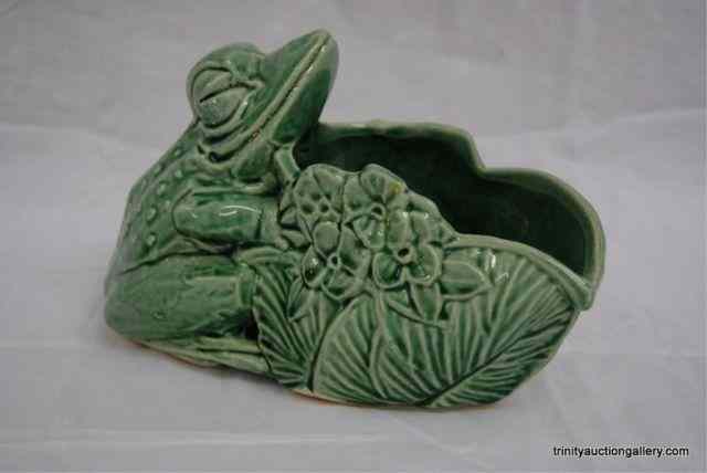 Appraisal: McCoy Pottery ''Frog and Leaf'' PlanterProduced in by McCoy Pottery