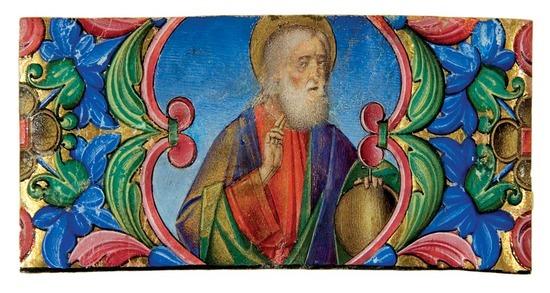 Appraisal: ILLUMINATED MANUSCRIPT MINIATURE North Italy early th century God the