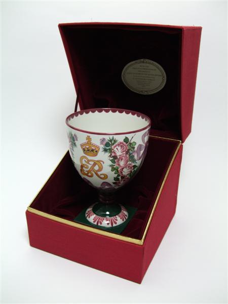 Appraisal: ROYAL DOULTON WEMYSS CENTENARY GOBLET AND PRESENTATION BOX DATED number