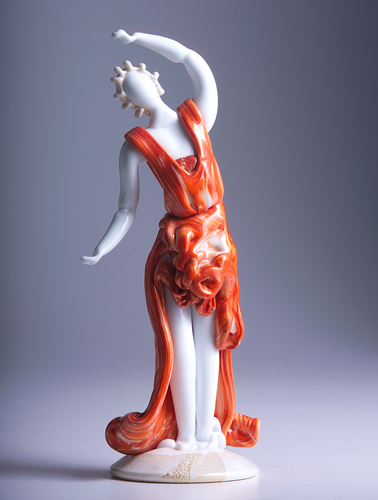 Appraisal: ERCOLE BAROVIER Dancing Woman figure of white lattimo glass with