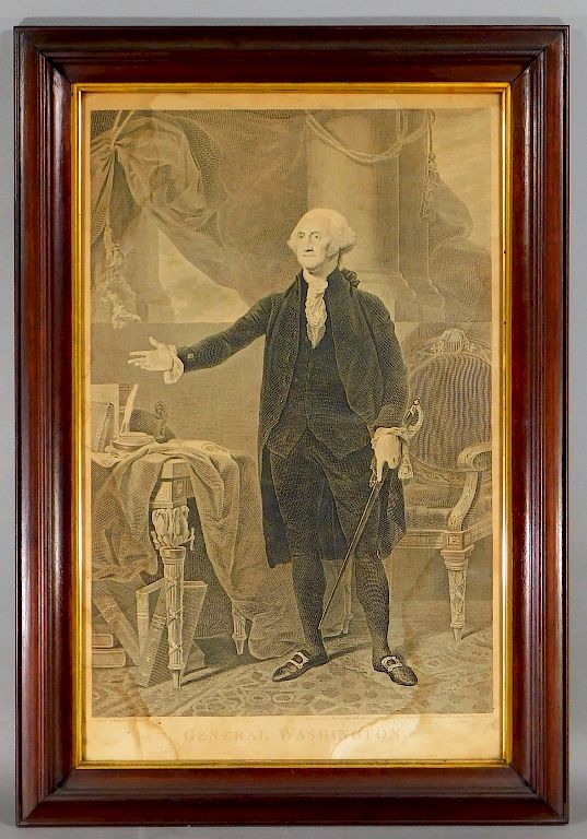 Appraisal: James Heath General Washington Stuart Engraving James Heath England -