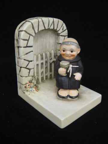 Appraisal: Goebel ''Friar Tuck'' Figural Bookend seated monk '' stylized bee