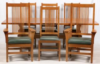 Appraisal: STICKLEY HANDCRAFT CRAFTSMAN OAK DINING SET STICKLEY HANDCRAFT CRAFTSMAN OAK