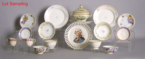 Appraisal: Misc porcelain to include stick spatter Herend etc