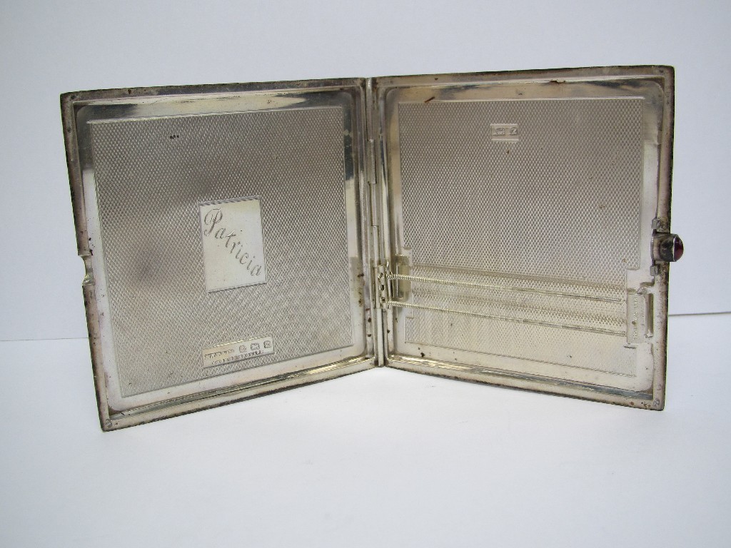 Appraisal: A silver cigarette case Birmingham