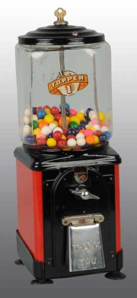 Appraisal: Topper -Cent Gumball Machine with Key Description Working All original