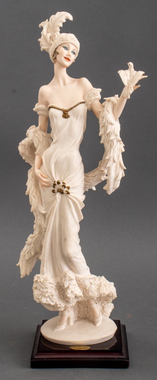 Appraisal: GIUSEPPE ARMANI LADY WITH DOVE PORCELAIN FIGURE Giuseppe Armani Italian