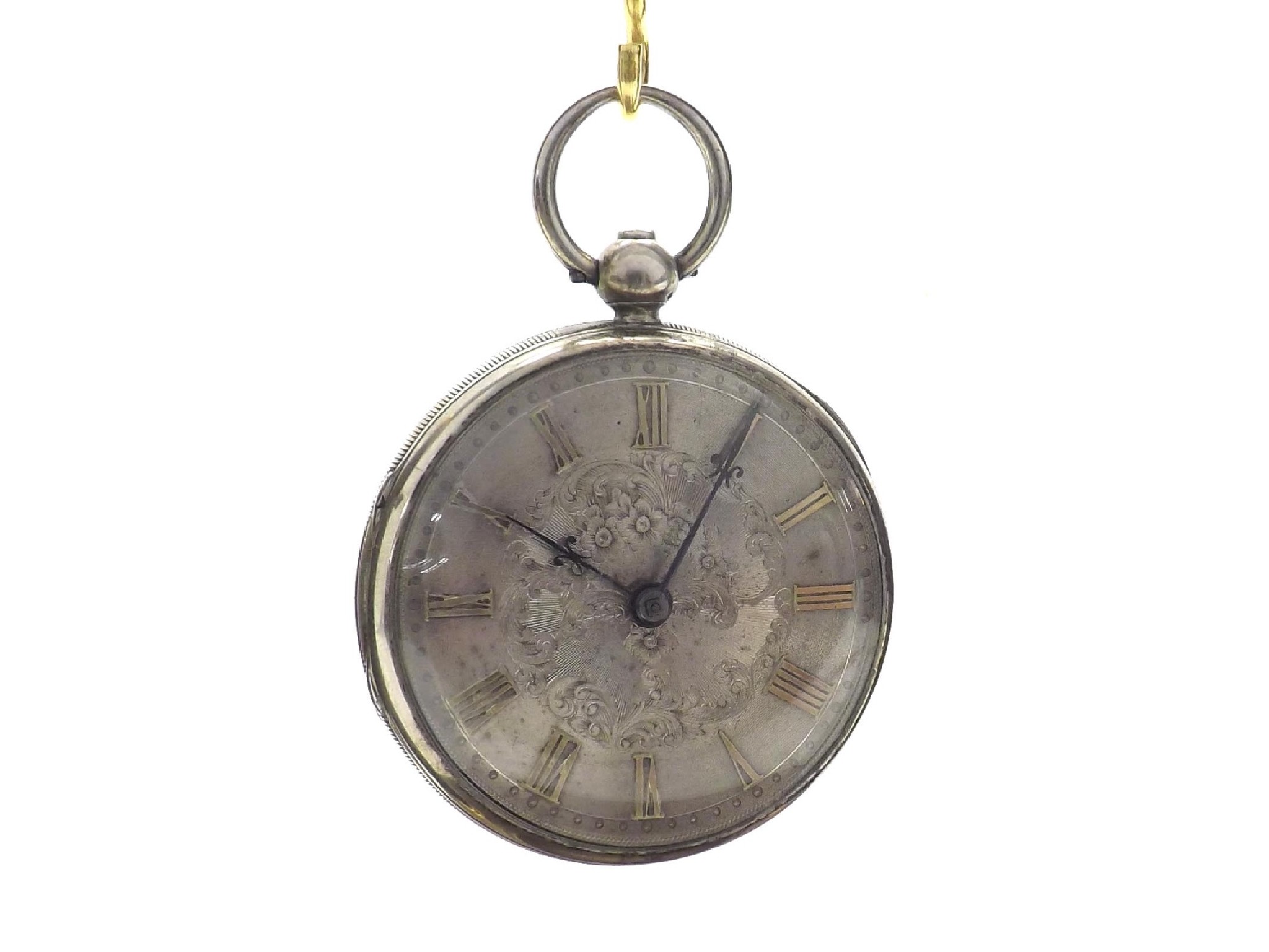 Appraisal: Silver fusee rack lever pocket watch London the movement inscribed