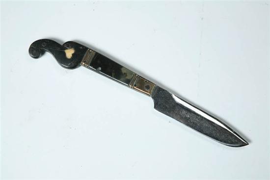 Appraisal: KNIFE American or European late th century Single-edged blade with