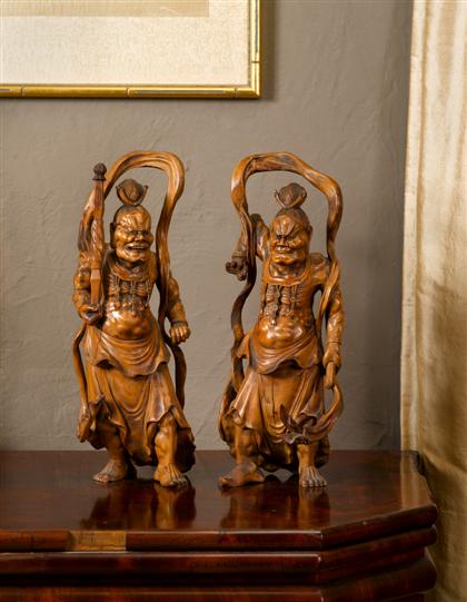 Appraisal: Pair of Japanese boxwood Oni models