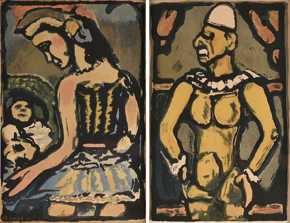 Appraisal: after GEORGE ROUAULT French - A PAIR OF PRINTS Dors