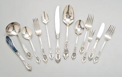 Appraisal: Wallace Rose Point sterling flatware pieces no monograms detailed list