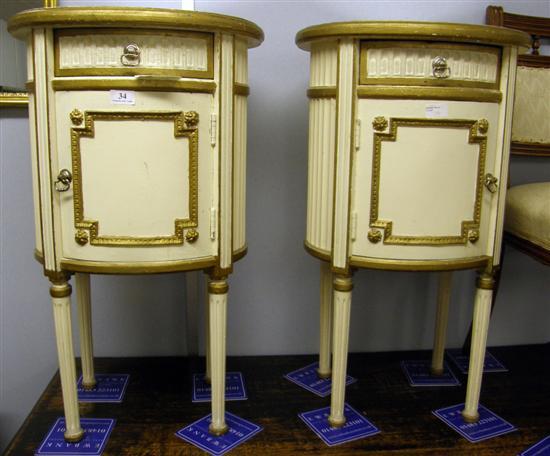 Appraisal: Pair of French bedside cabinets