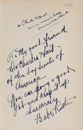 Appraisal: RUTH BABE Babe Ruth's Own Book of Baseball Signed and