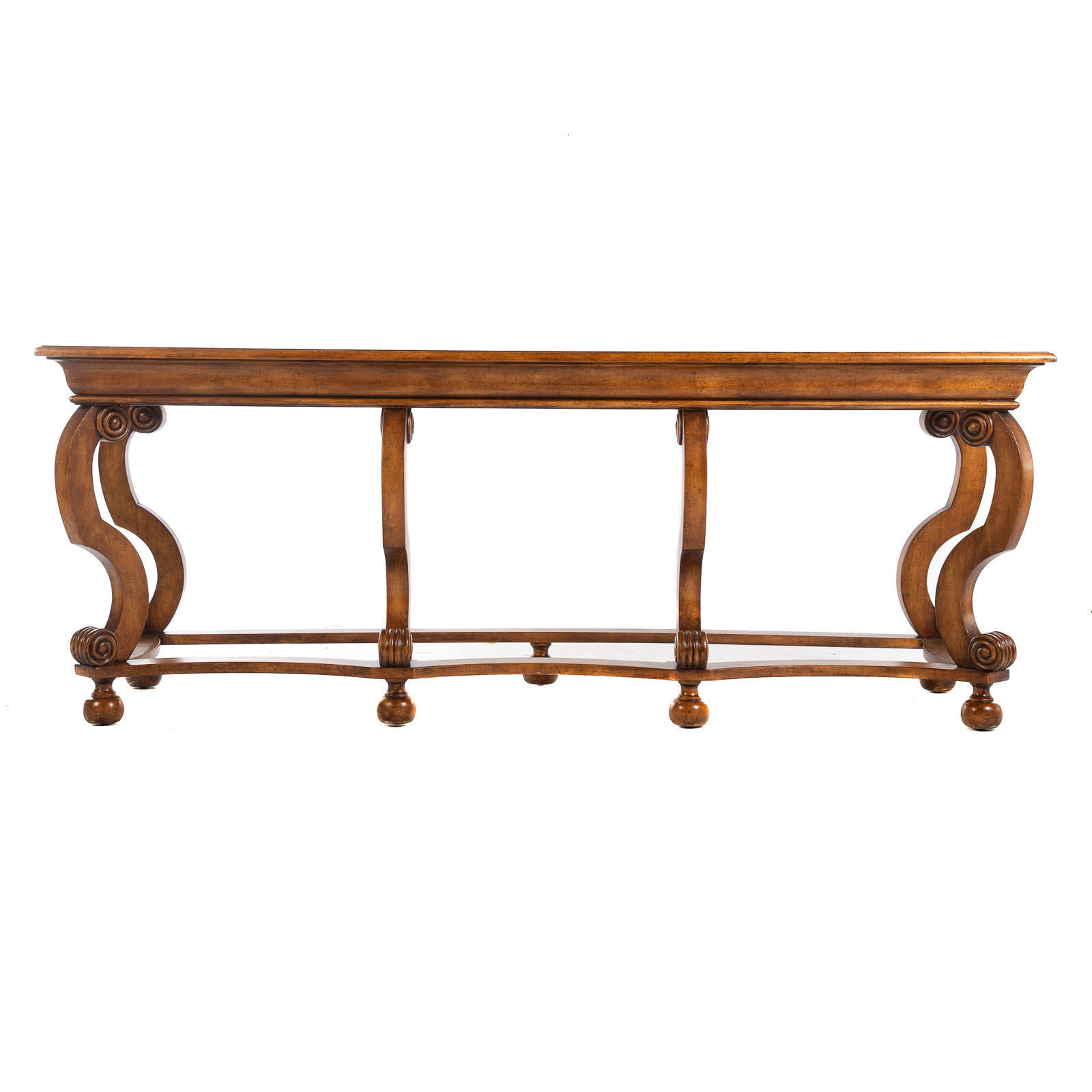 Appraisal: CONTEMPORARY CHERRY CONSOLE TABLE st century with Jacobean influence having