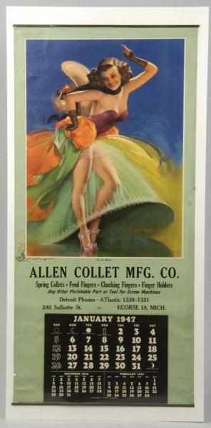 Appraisal: Rolf Armstrong Pinup Calendar from Michigan Description Great vibrant colors