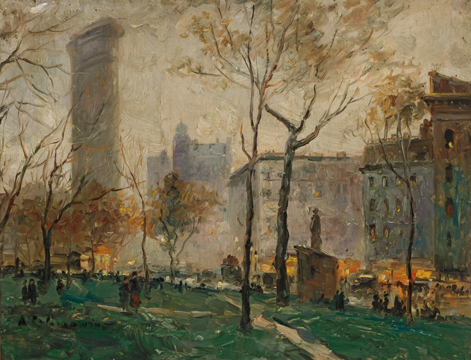 Appraisal: ARTHUR CLIFTON GOODWIN American - Southwesterly View from Madison Square