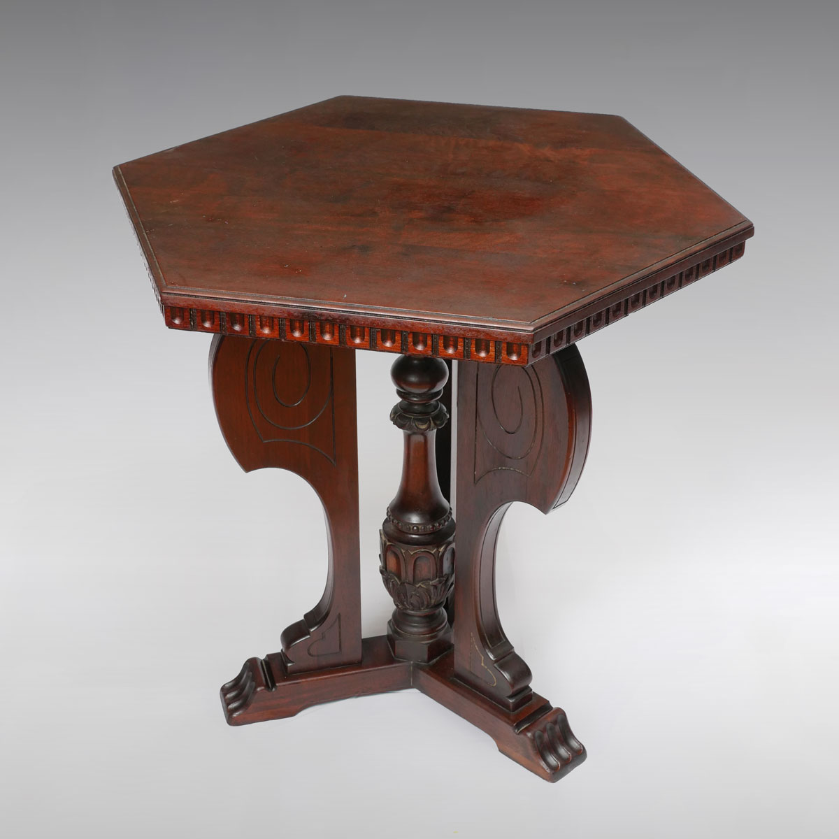 Appraisal: KITTENGER SPANISH STYLE TABLE 's Kittinger Spanish style table having